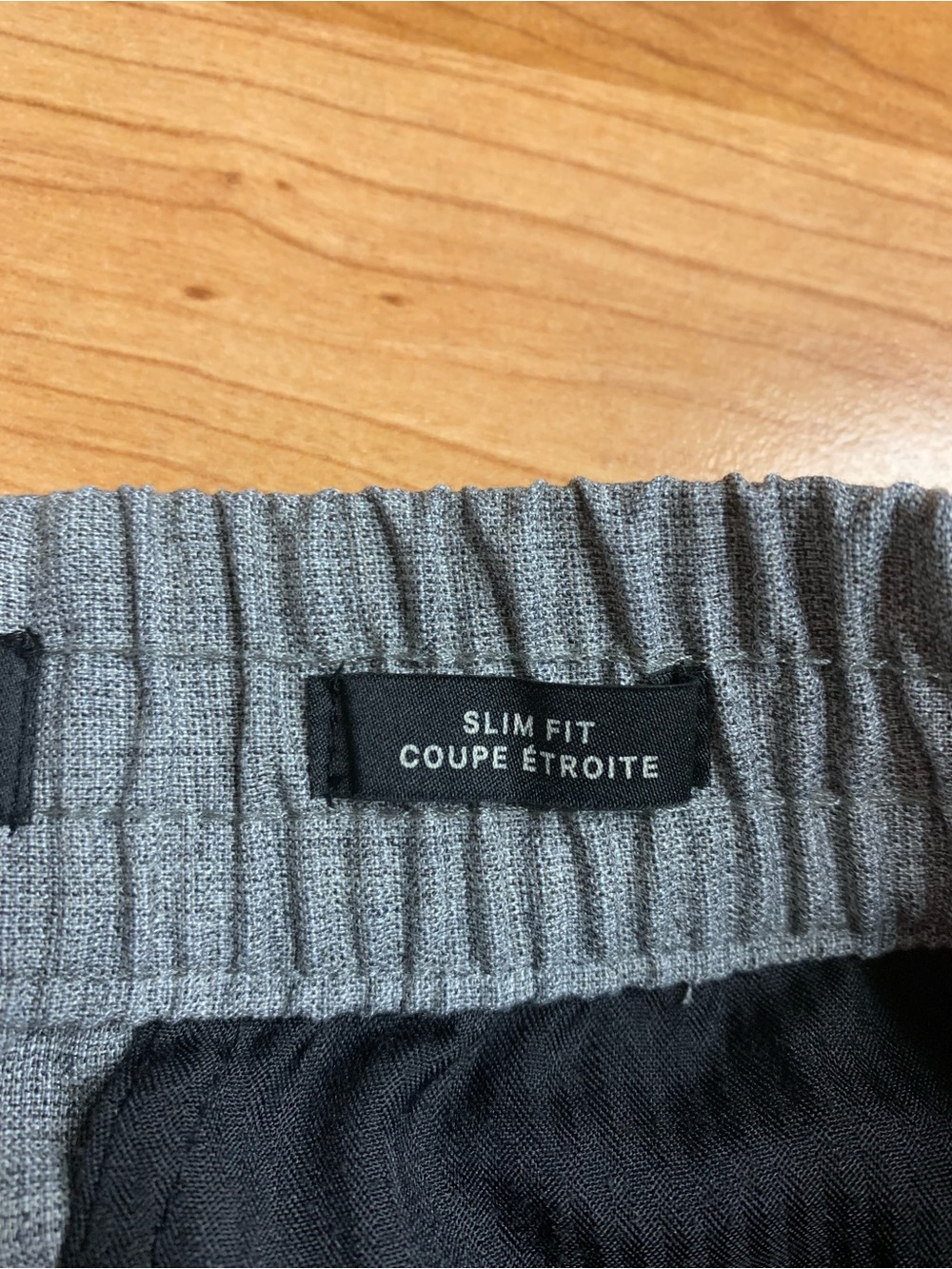 H&M Grey Slim Fit Chino Trousers Dress Pants Size 32R - Picture 3 of 10